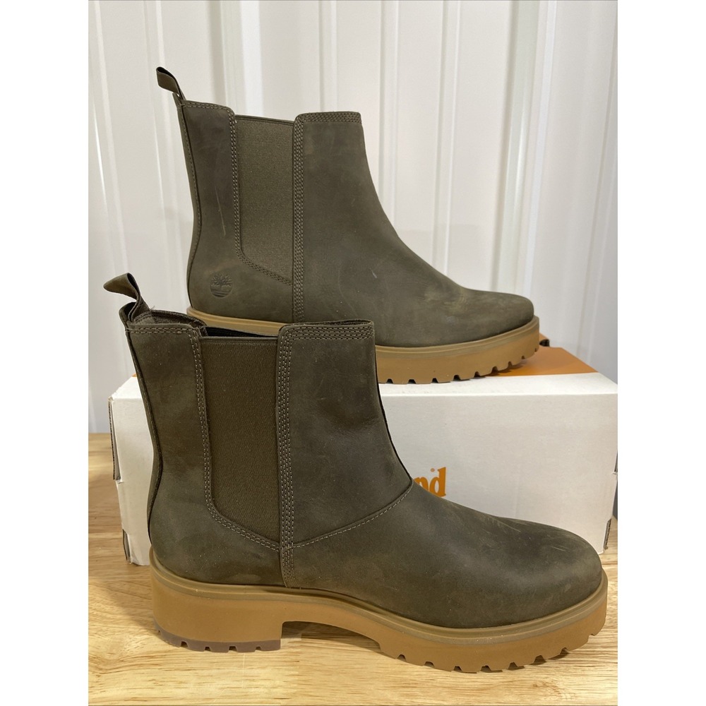 Women's Timberland Carnaby Cool Mid Chelsea Boot Size 10 Olive {MB-1659]